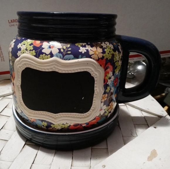 🎋💐VINTAGE-CERAMIC FLORAL FARM JUG🏡🏫Size 8"×10", A FABULOUS GIFT. - Picture 1 of 16